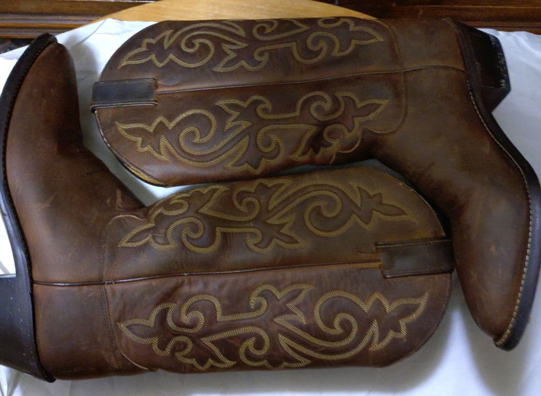 JUSTIN ウェスタンブーツ　サイズ8 1/2 　レザー　茶色　メンズ