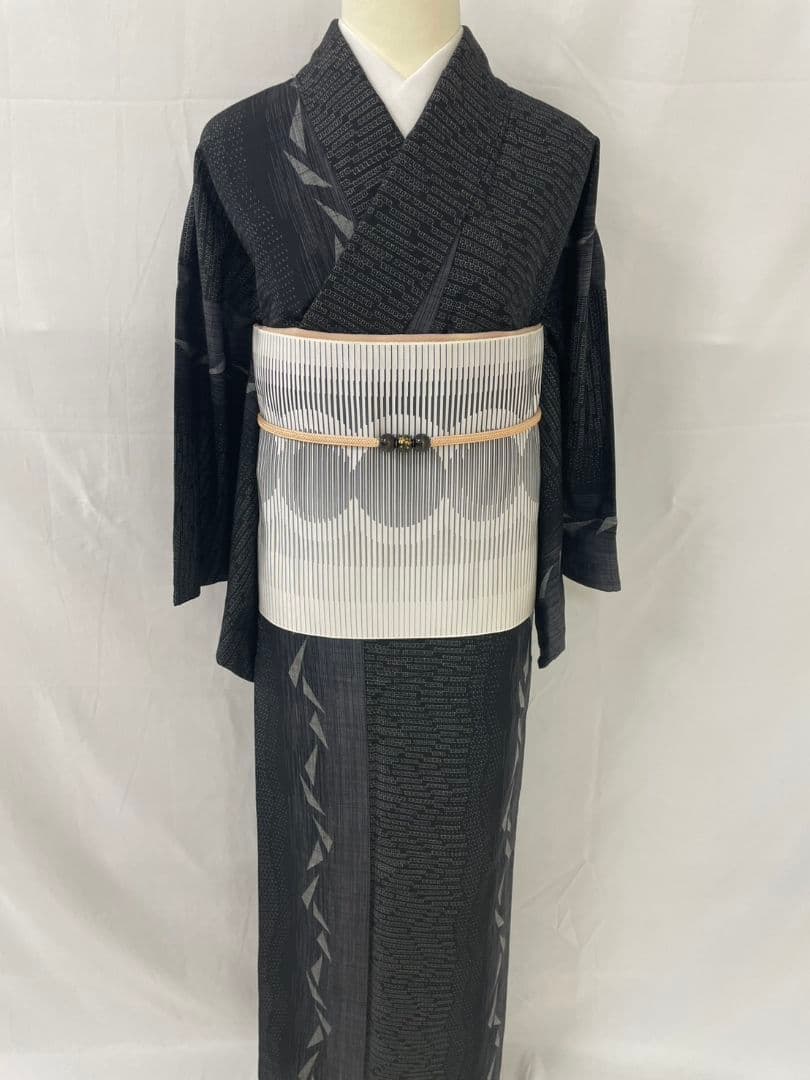 美品　正絹袷　結城紬　単品