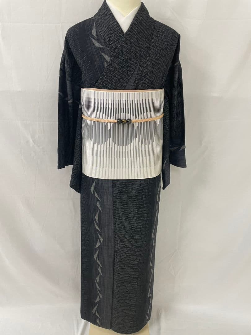 美品　正絹袷　結城紬　単品