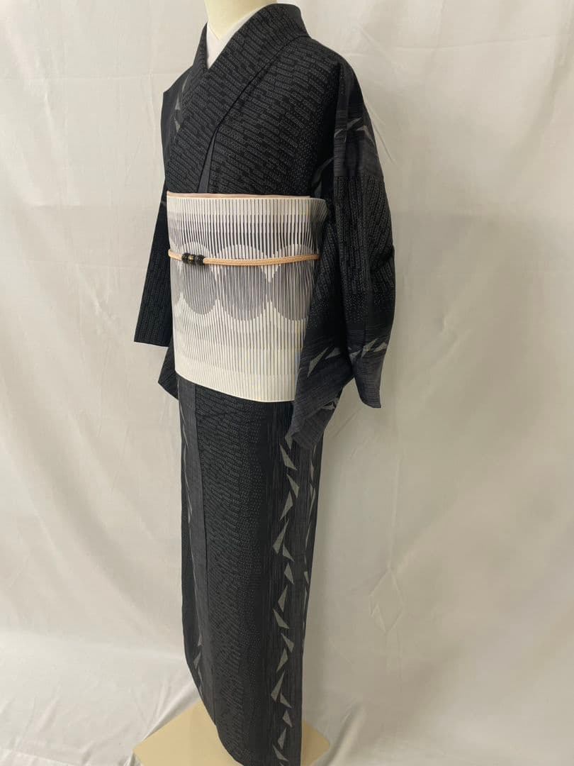 美品　正絹袷　結城紬　単品