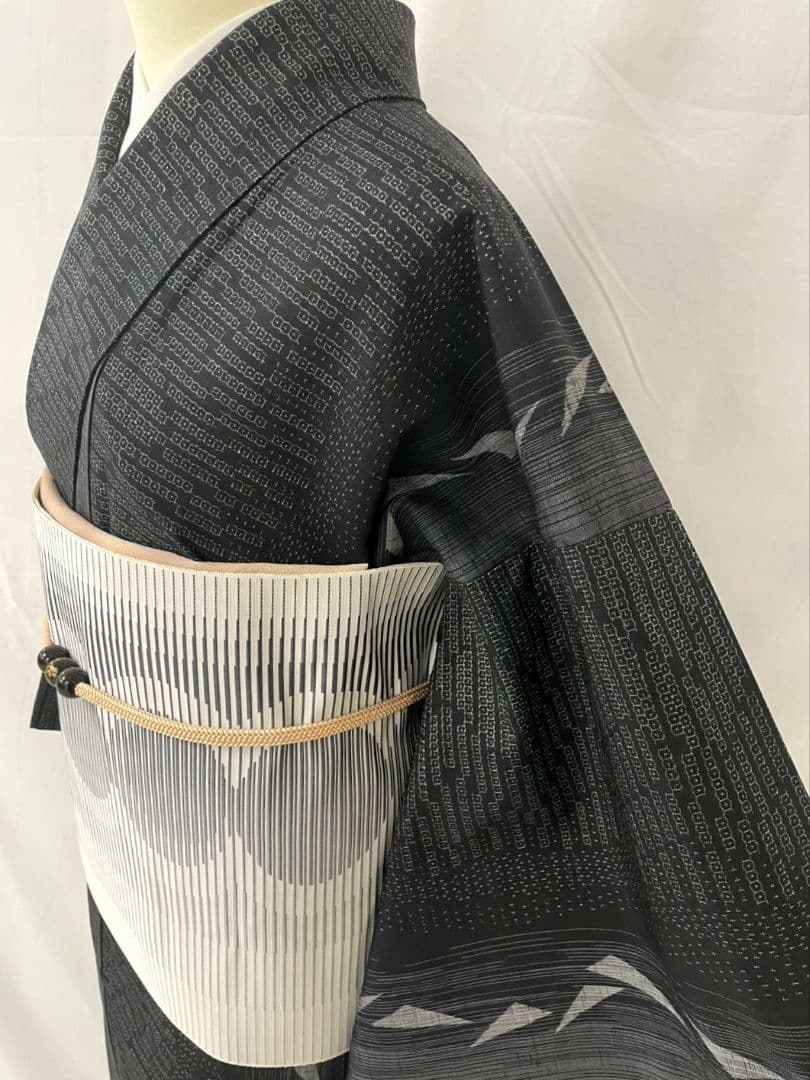 美品　正絹袷　結城紬　単品