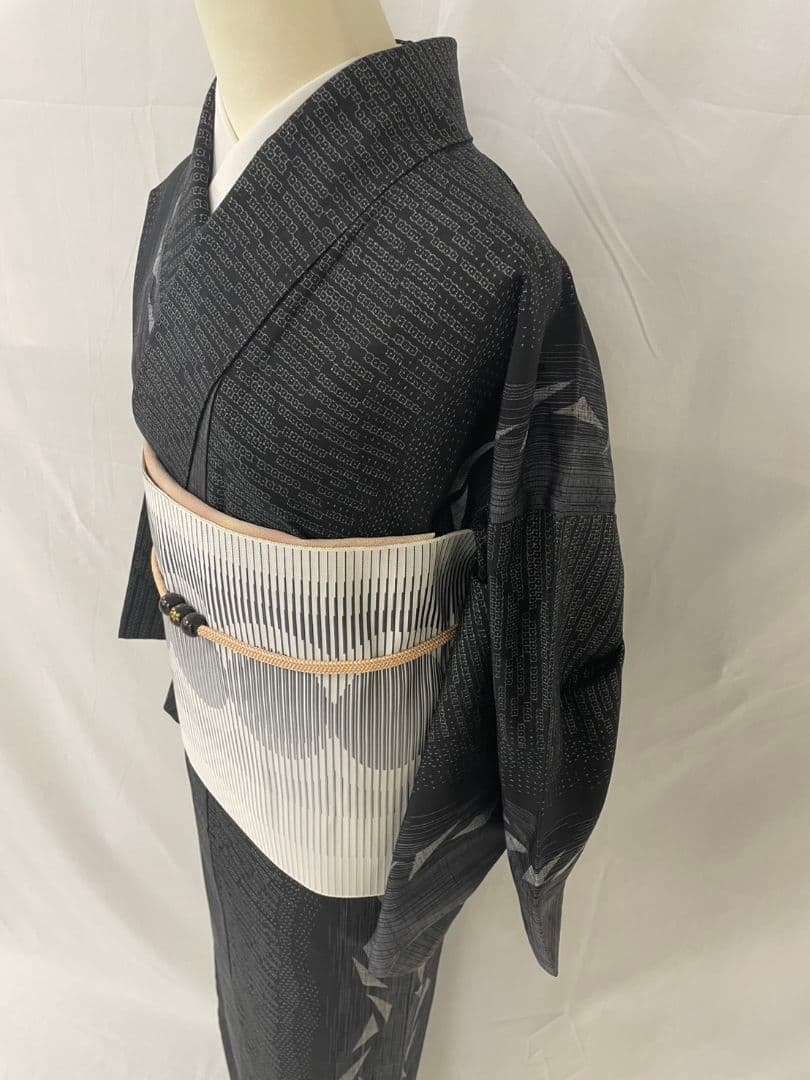 美品　正絹袷　結城紬　単品