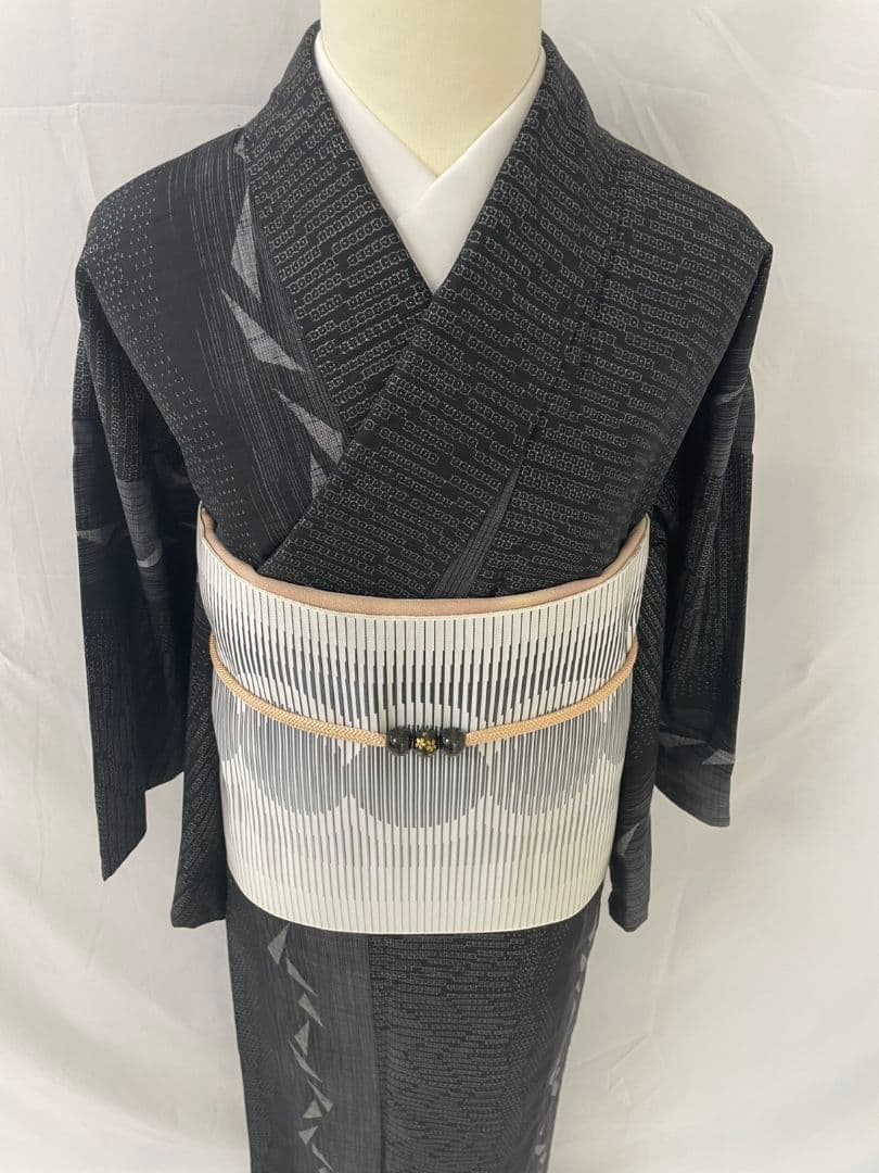 美品　正絹袷　結城紬　単品