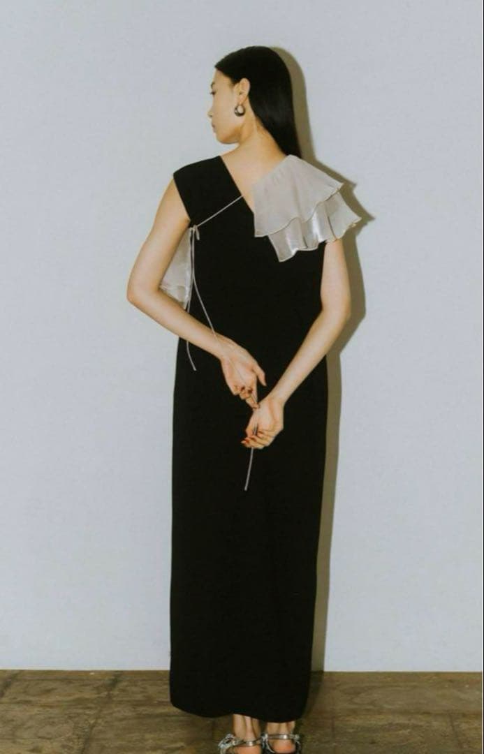 【一度着用】ANDRESD glossy multi ruffle dress