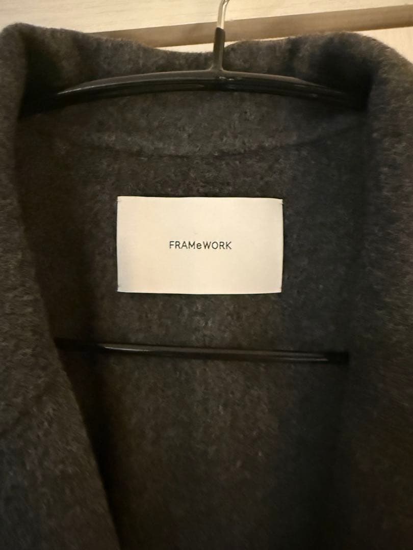 FRAMeWORK ハミルトンリバーテーラードコート　チャコールグレー38