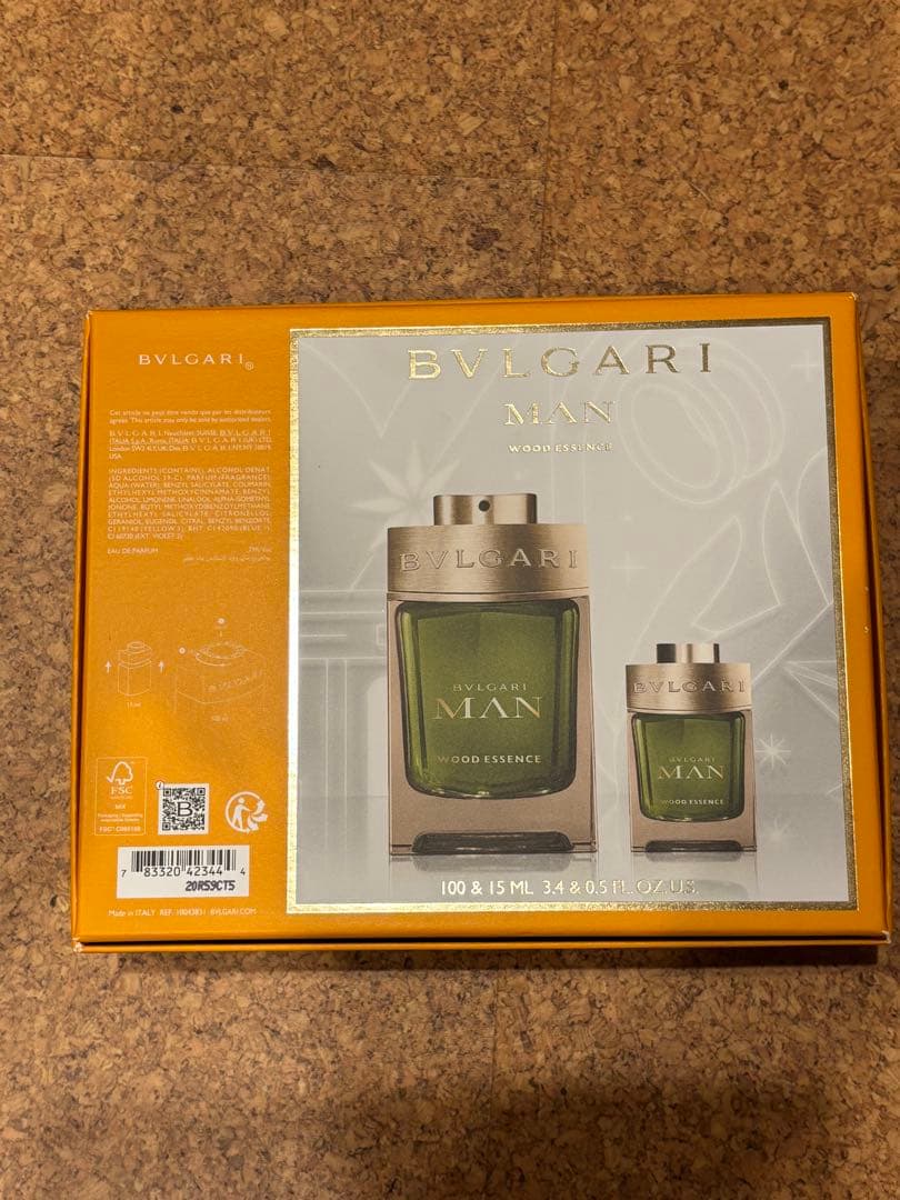 香水(男性用) BVLGARI MAN WOOD ESSENCE 100ml + 15ml