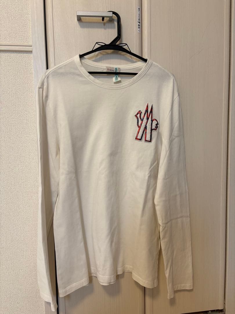 MONCLER モンクレール ロゴ刺繍プリント クルーネック 長袖カットソー L