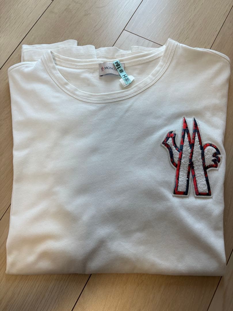 MONCLER モンクレール ロゴ刺繍プリント クルーネック 長袖カットソー L