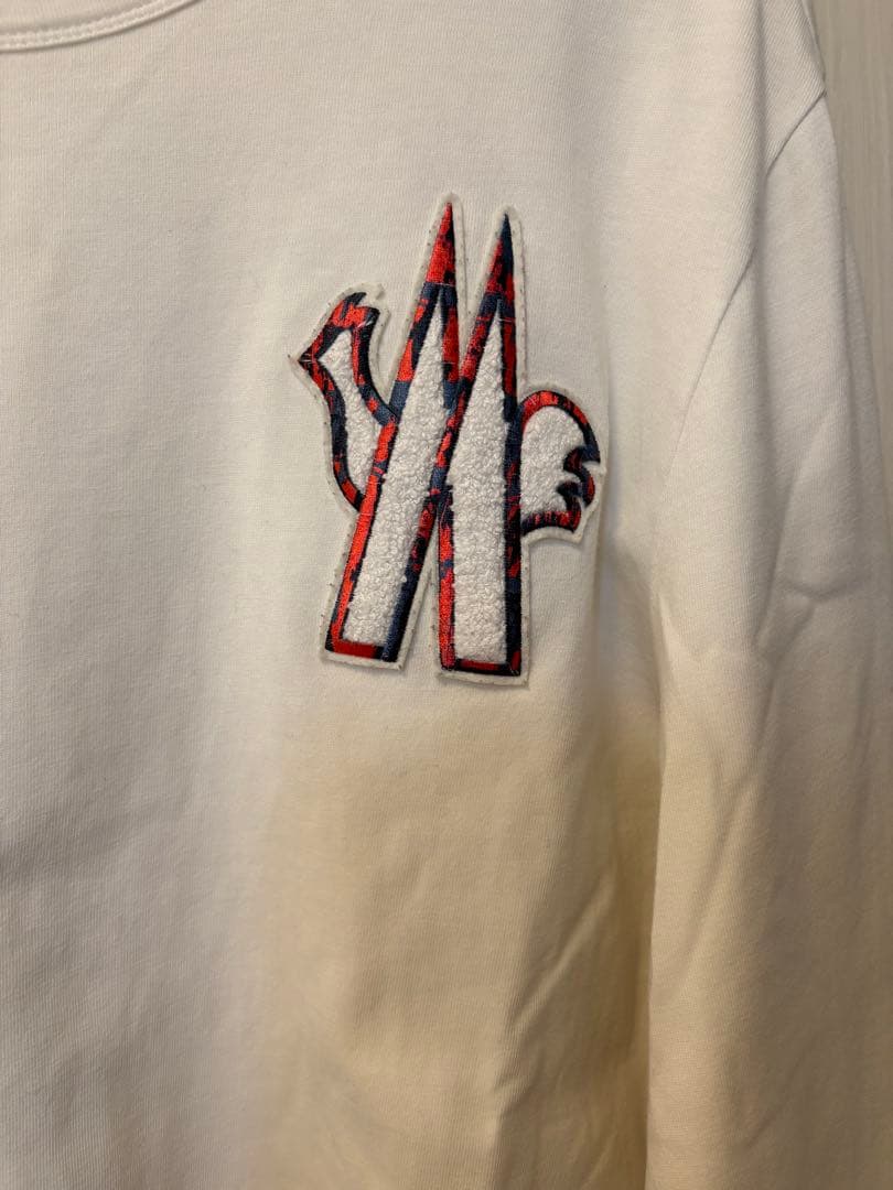 MONCLER モンクレール ロゴ刺繍プリント クルーネック 長袖カットソー L