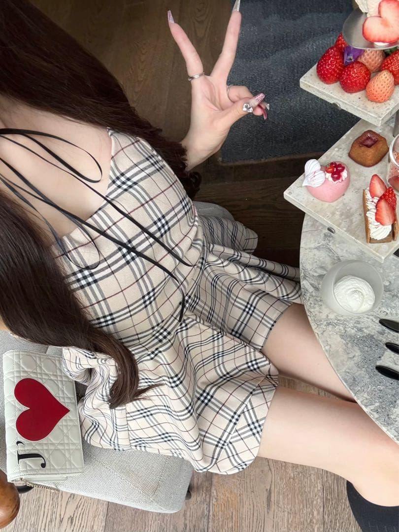 トップス Lumignon originalValentine check bustier