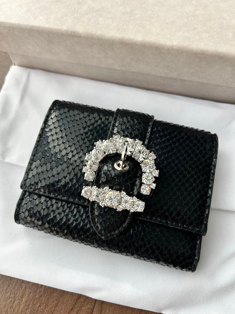 美品　jimmy choo 三つ折り財布(小銭入れなし)