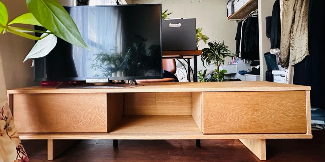 無印良品　ナチュラルウッド テレビ台 引き出し付き