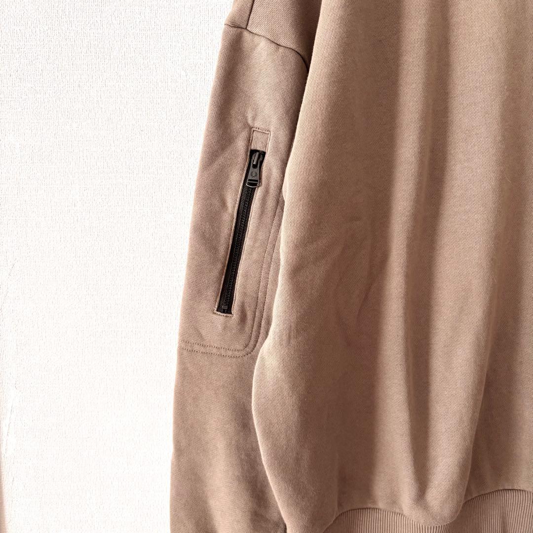 FRED PERRY ジッパーポケット スウェット　トレーナー　カーキ　M