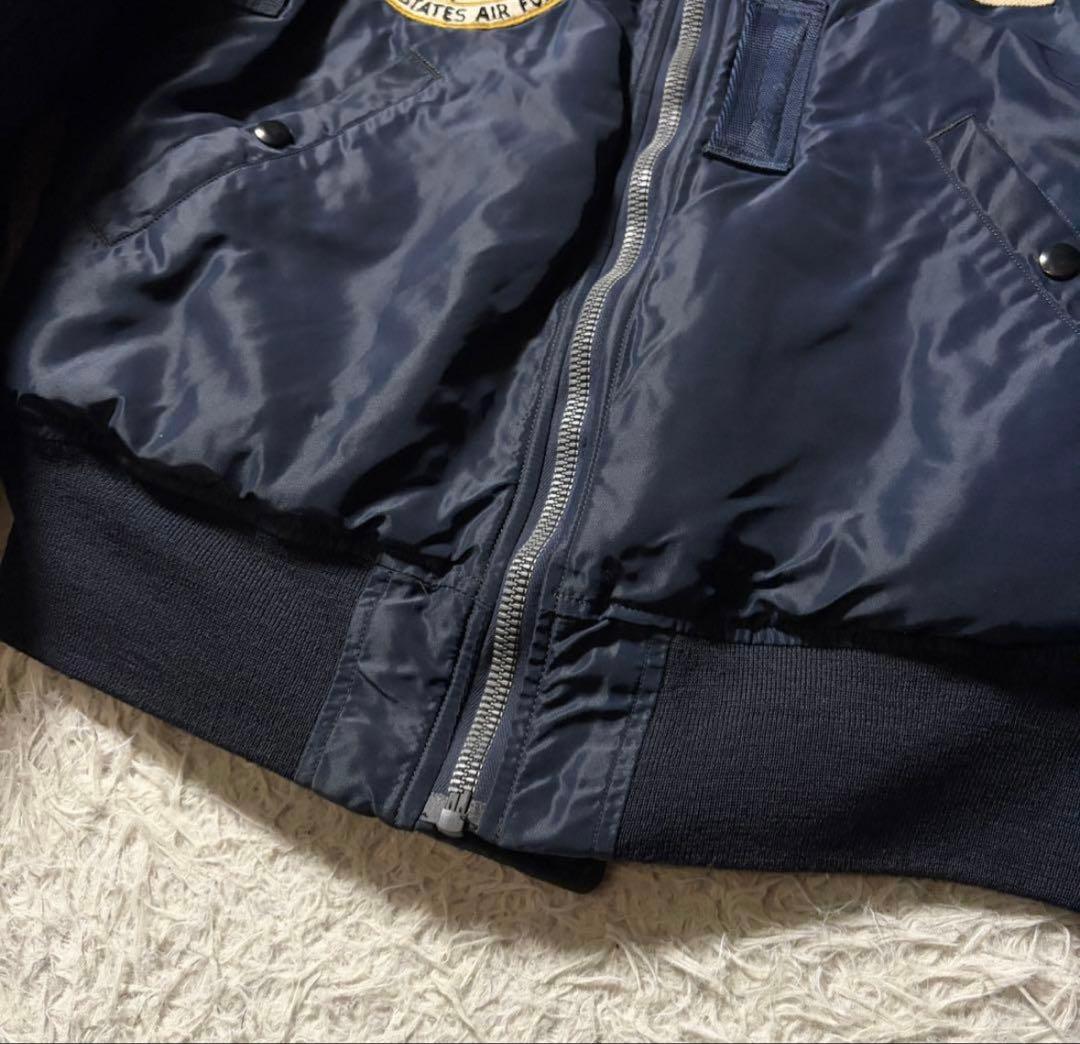 ポ*イ様 【美品 】Buzz RicksonフライトジャケットB-15C ネイビ