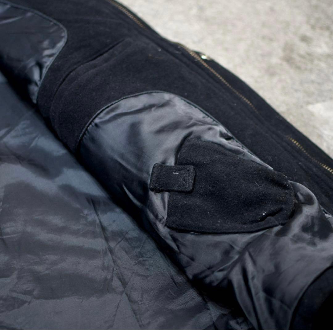 メルトンウールジャケット ブラック　古着　オーバーサイズ