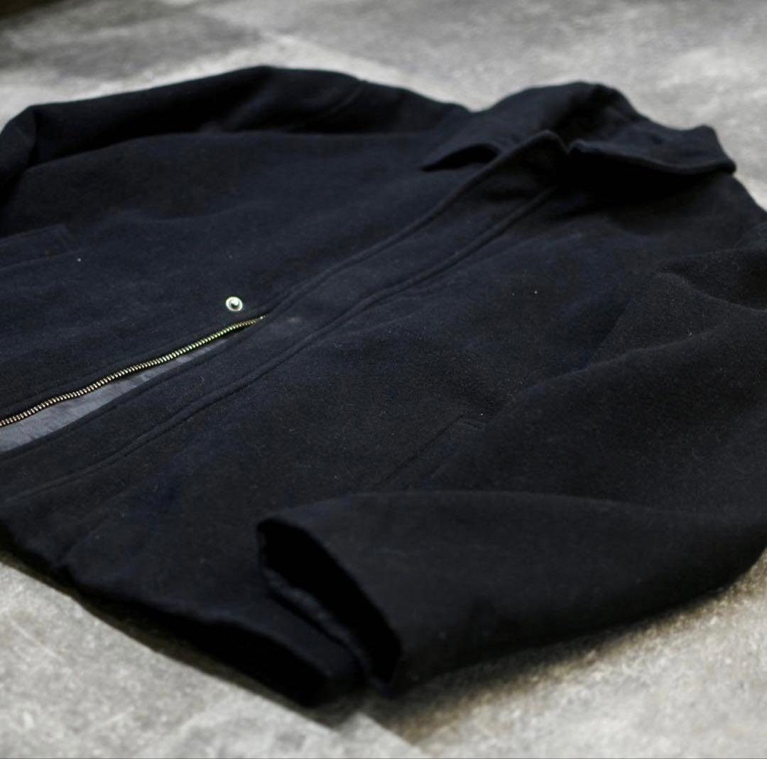 メルトンウールジャケット ブラック　古着　オーバーサイズ