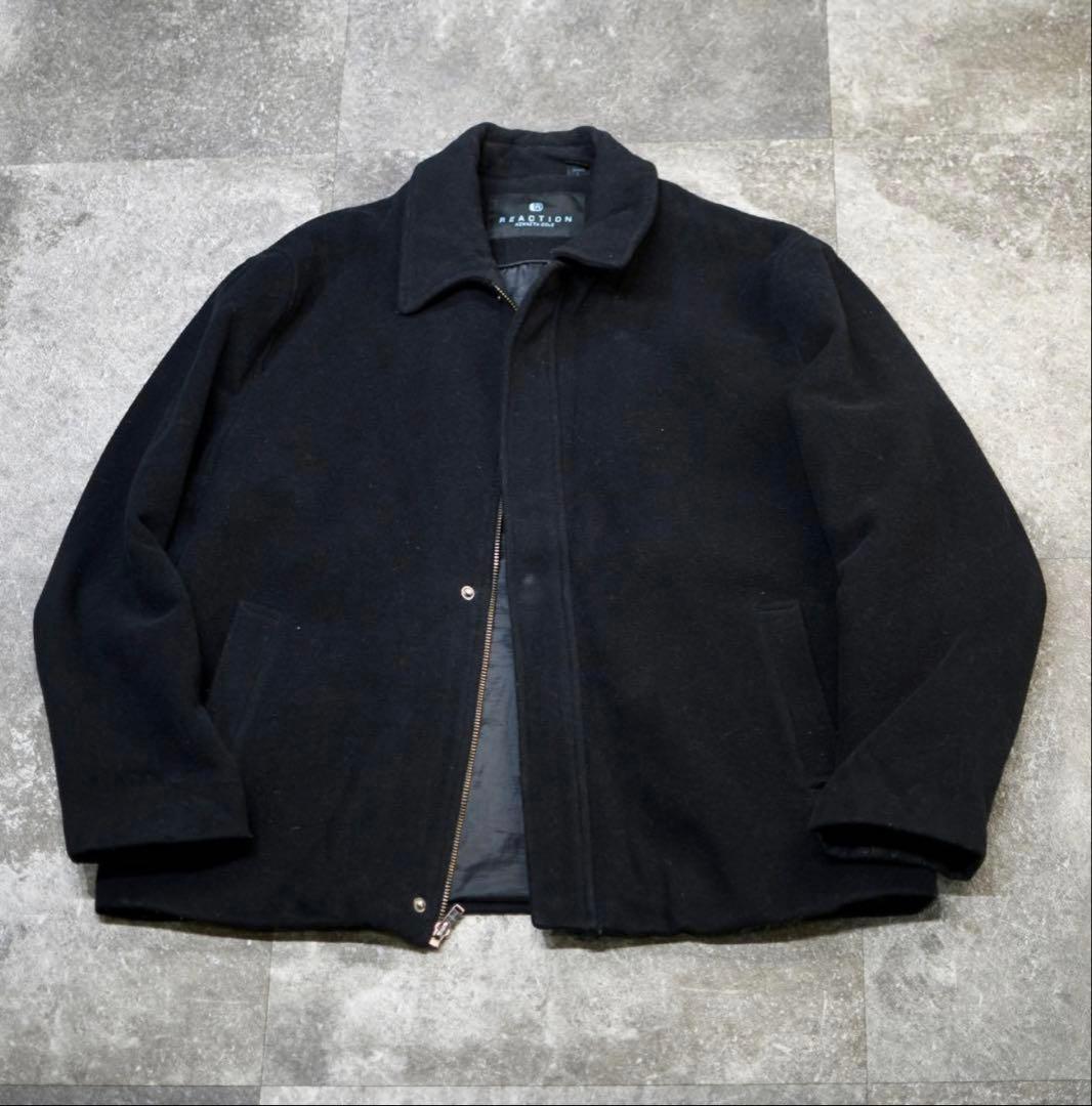 メルトンウールジャケット ブラック　古着　オーバーサイズ