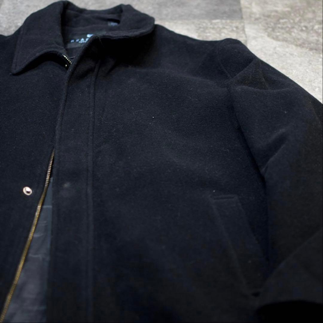 メルトンウールジャケット ブラック　古着　オーバーサイズ