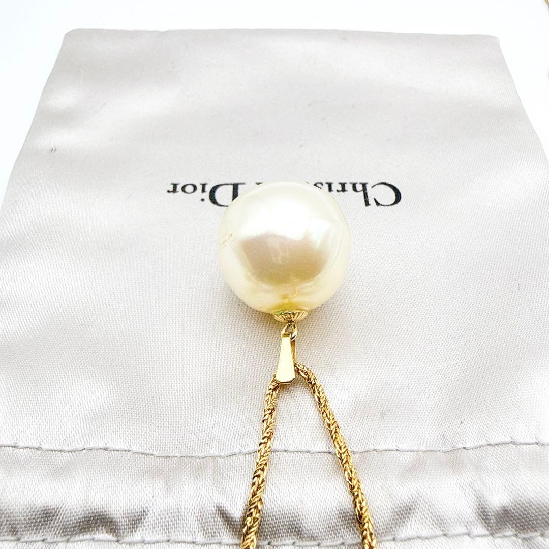 3006-9 希少Germany製✨Dior ロングネックレス　パール　大ぶり