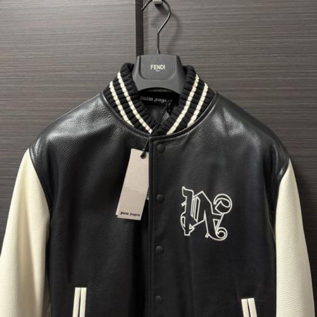 ジャケット・アウター palm angels LEATHER VARSITY JACKET