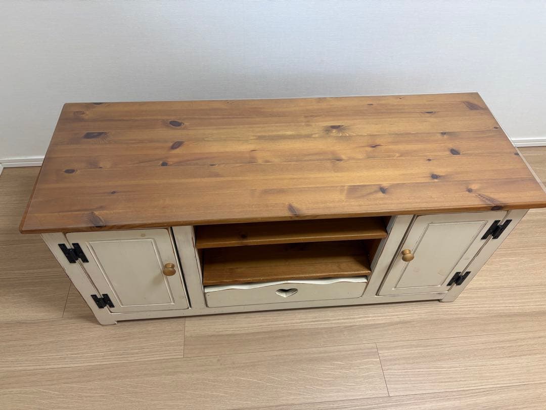 【カントリー家具】パイン材テレビボード(フレンチカントリー)