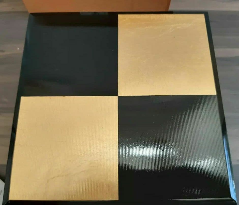 新品！作家もの！金箔！美しい越前塗り市松模様のお重、定価5万円！和洋とのに相性◎