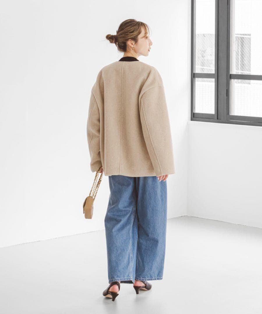 ✨美品✨大人気 ノーブル MTRカラーレスジップショートコート 近年モデル 38