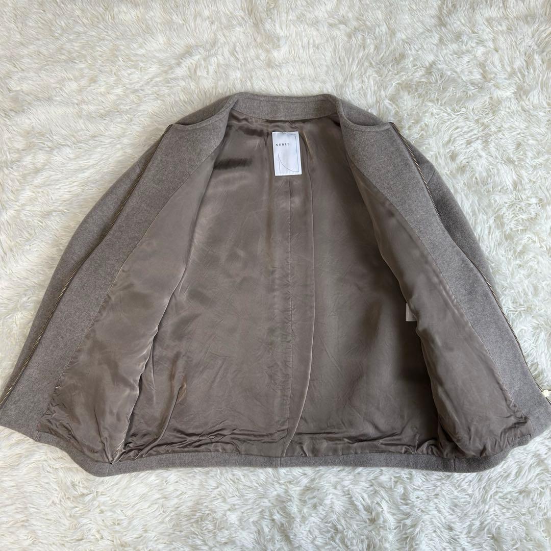 ✨美品✨大人気 ノーブル MTRカラーレスジップショートコート 近年モデル 38