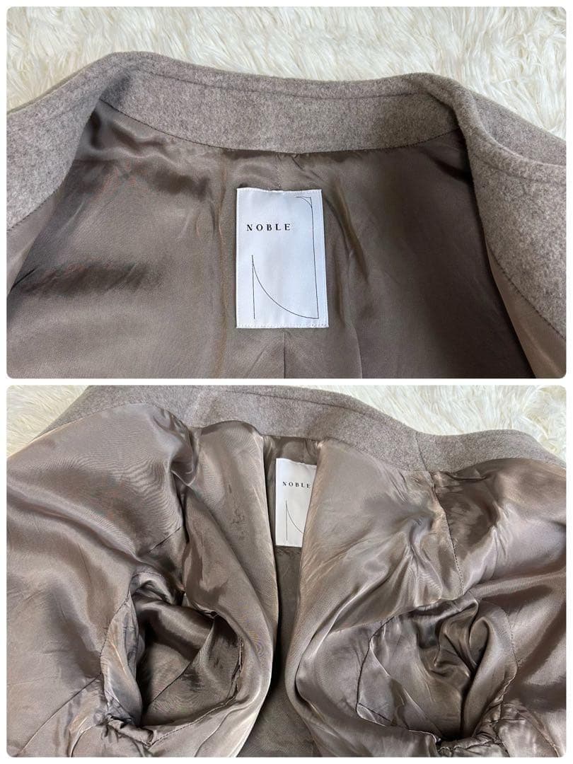 ✨美品✨大人気 ノーブル MTRカラーレスジップショートコート 近年モデル 38