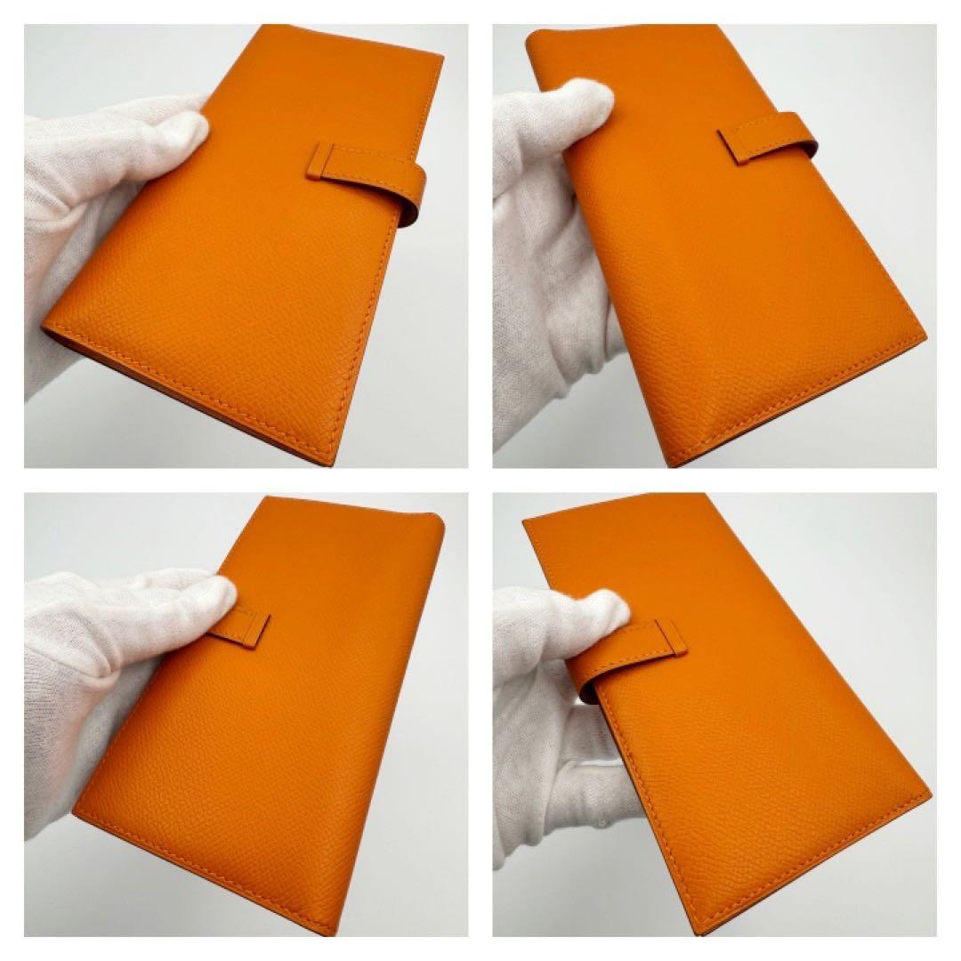 国内正規品　エルメス財布　ベアンクラシック　オレンジ　バーキン　箱付　超入手困難