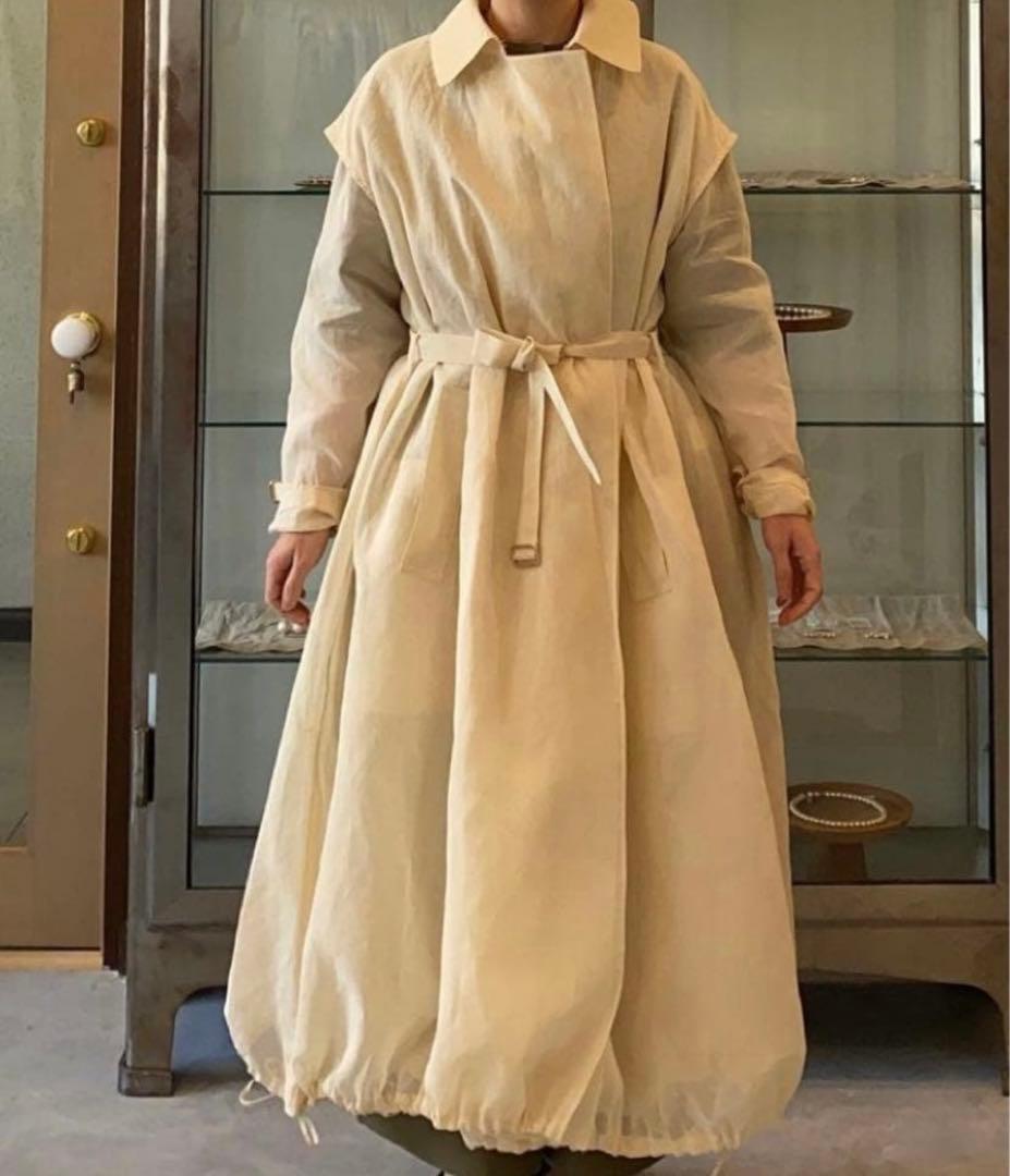 TENNE HANDCRAFTED MODERN オーガンジー　ロングコート