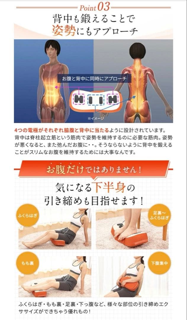 フィットネスクラブが作った スタイリークッション 筋トレ お腹 EMS