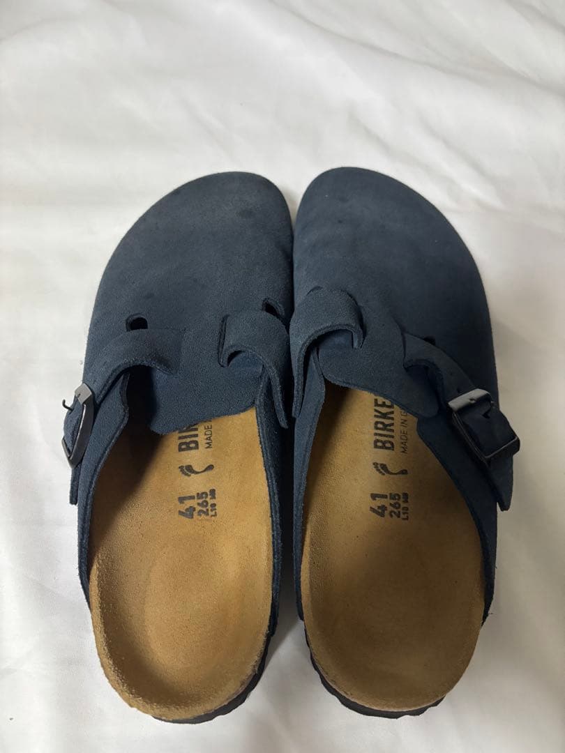 ビルケンシュトック ボストン スウェードレザー［ネイビー］41 26.5センチ