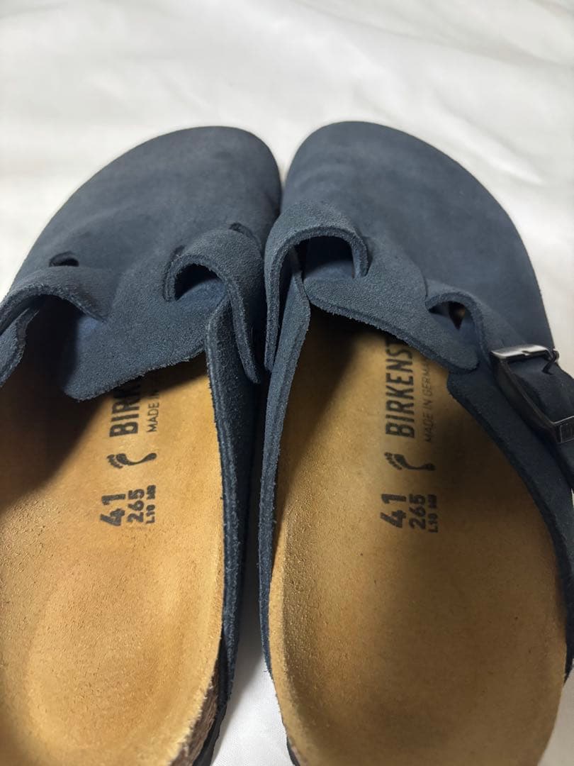 ビルケンシュトック ボストン スウェードレザー［ネイビー］41 26.5センチ