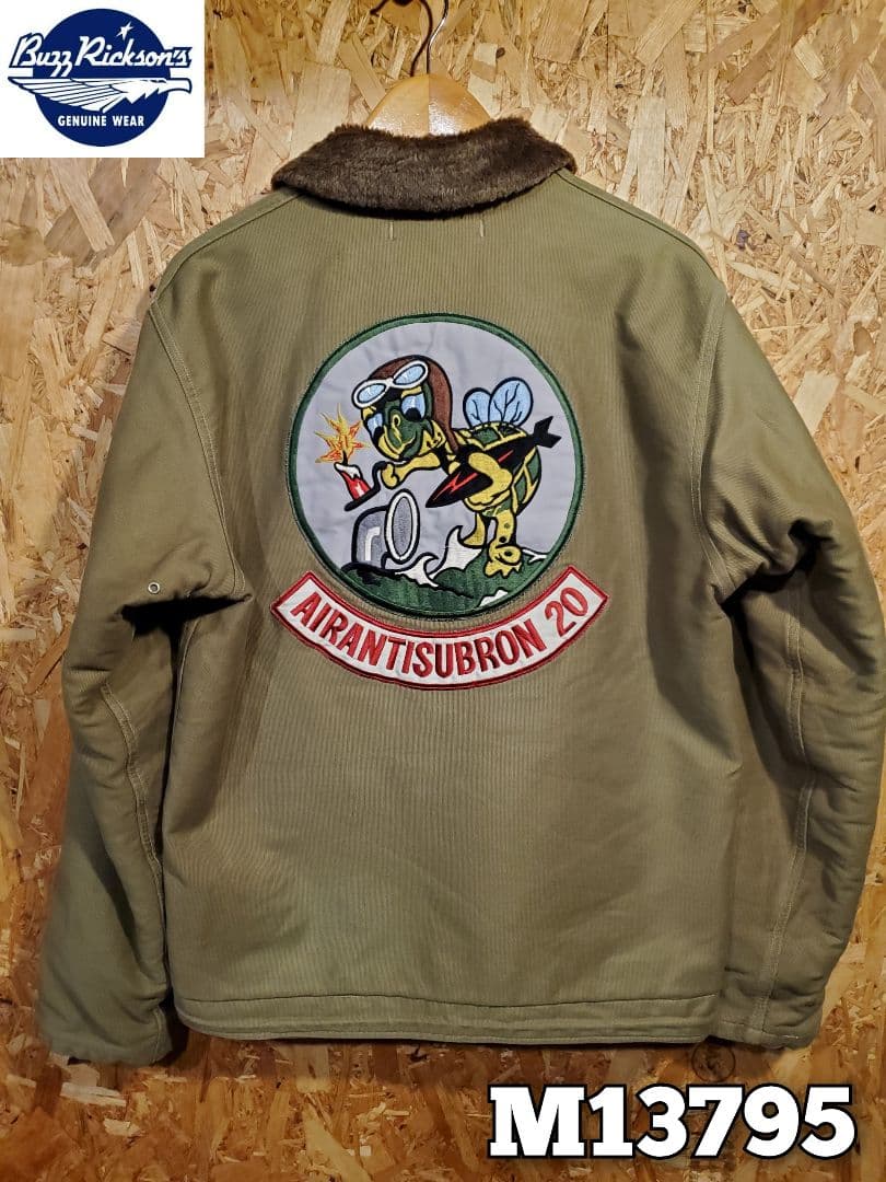 バズリクソンズ N-1 デッキジャケット ワッペン M品番 Lサイズ