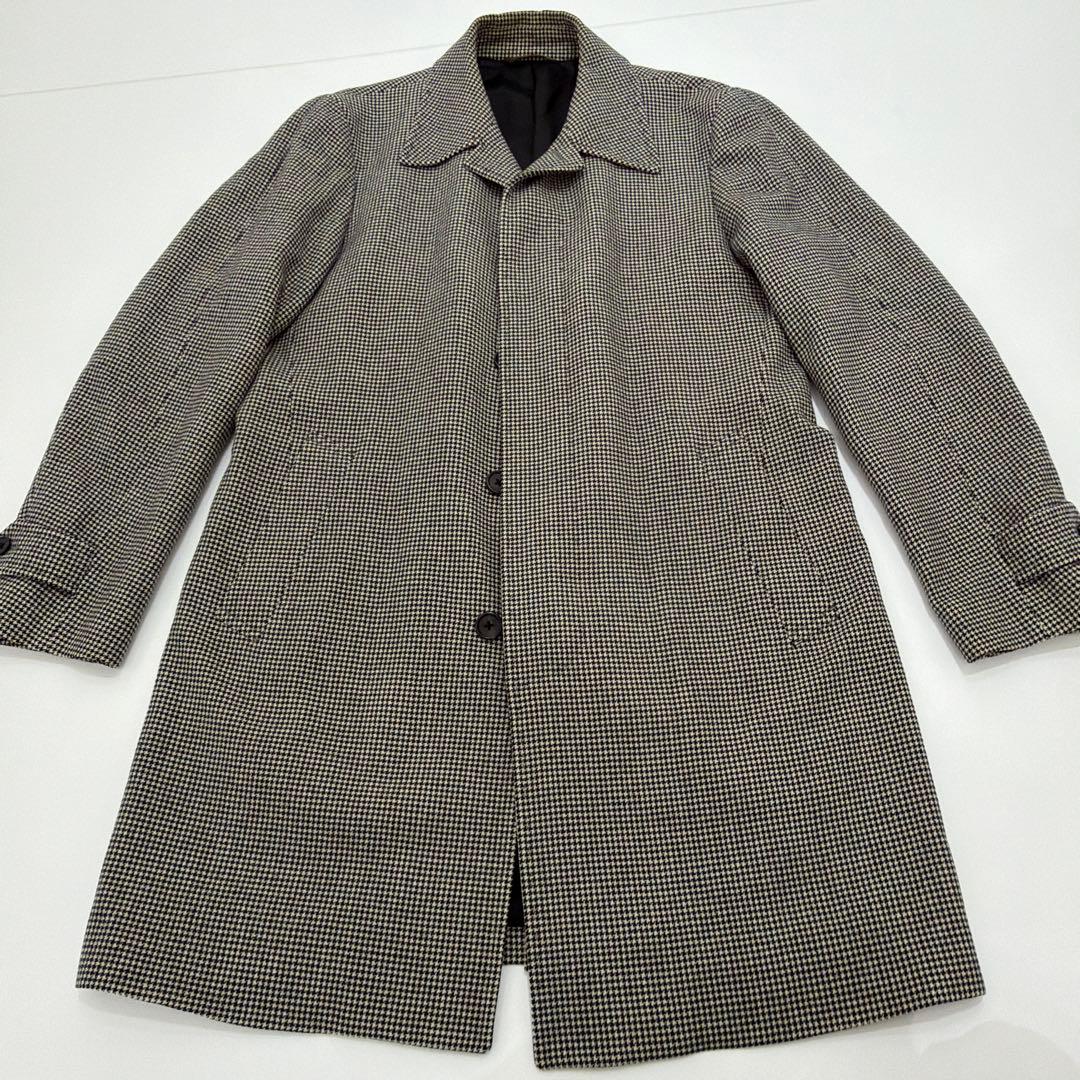 【美品】ポールスミスロンドン ウールコート XL チェック柄 ストライプ