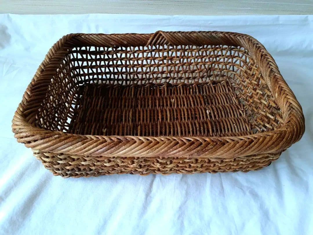 あけび　こだし編み　すかし編み　整理かご