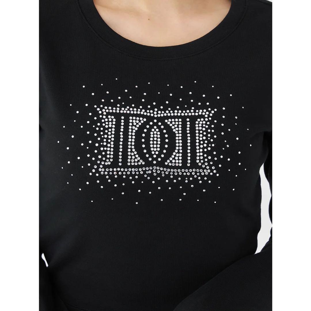 ダーリッチ 新品タグ付 シャイニーDDロゴコンパクトロングTシャツ ブラック