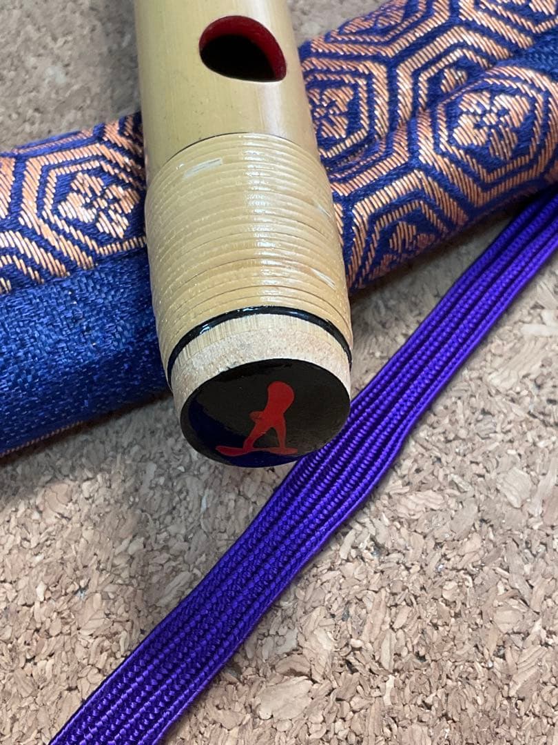 篠笛　獅子田流竹水　五本調子　七穴　ケース付き