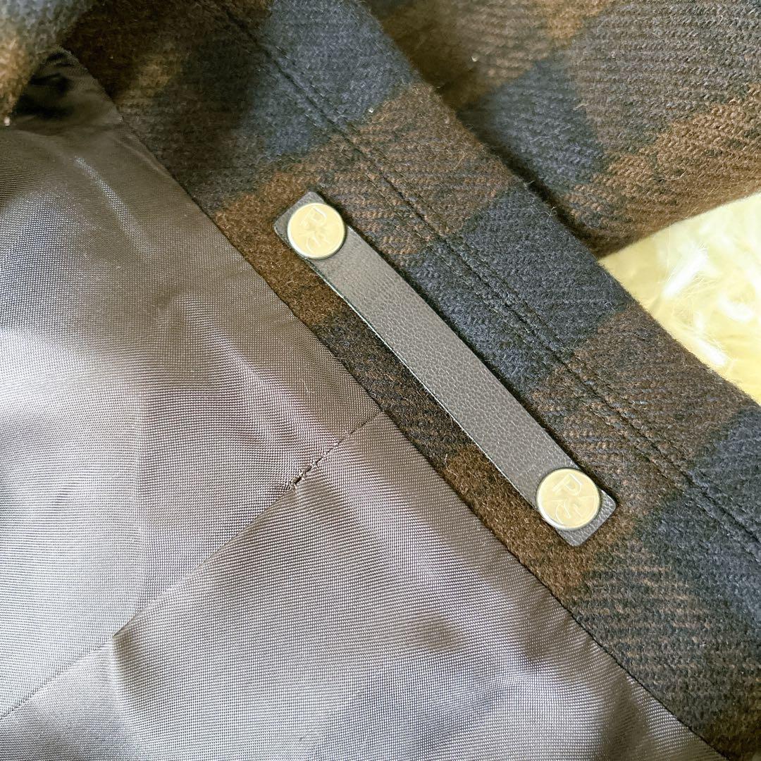 ポールスミス チェック柄 ウール コート ネイビー 高級感