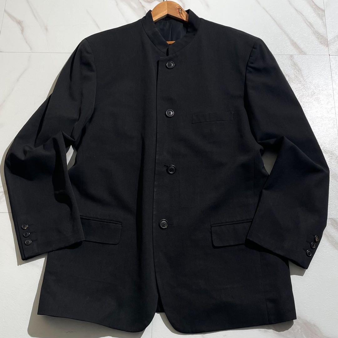 美品✨ISSEY MIYAKE MEN マオカラー ノーカラージャケット 黒タグ