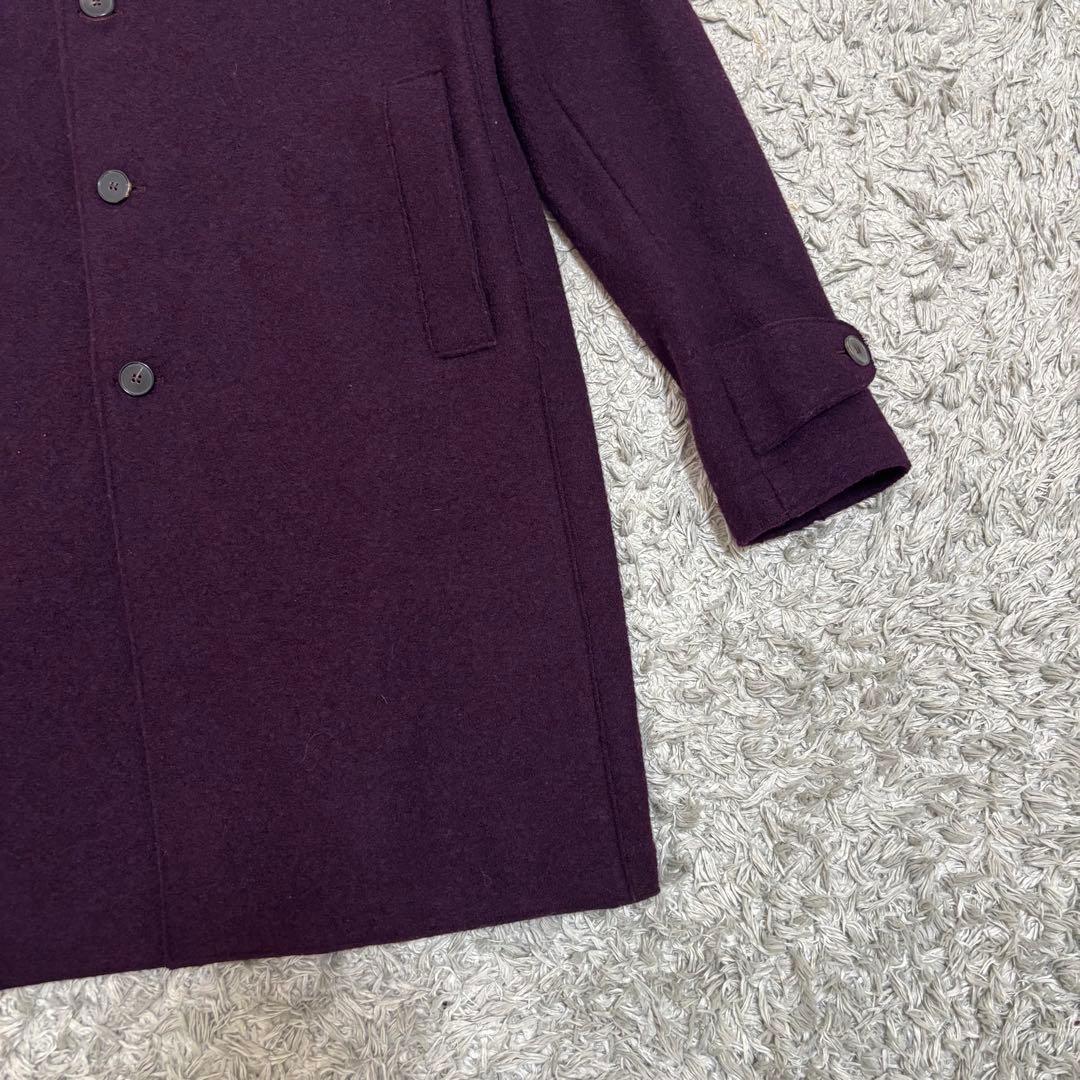 ハリスワーフロンドン　ウールコート　ワインレッド　イングランド　46