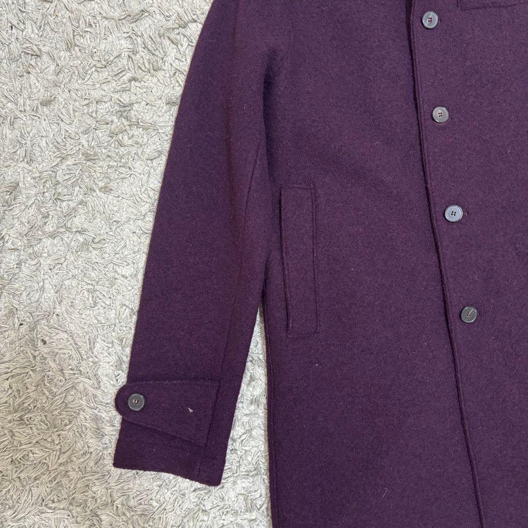 ハリスワーフロンドン　ウールコート　ワインレッド　イングランド　46