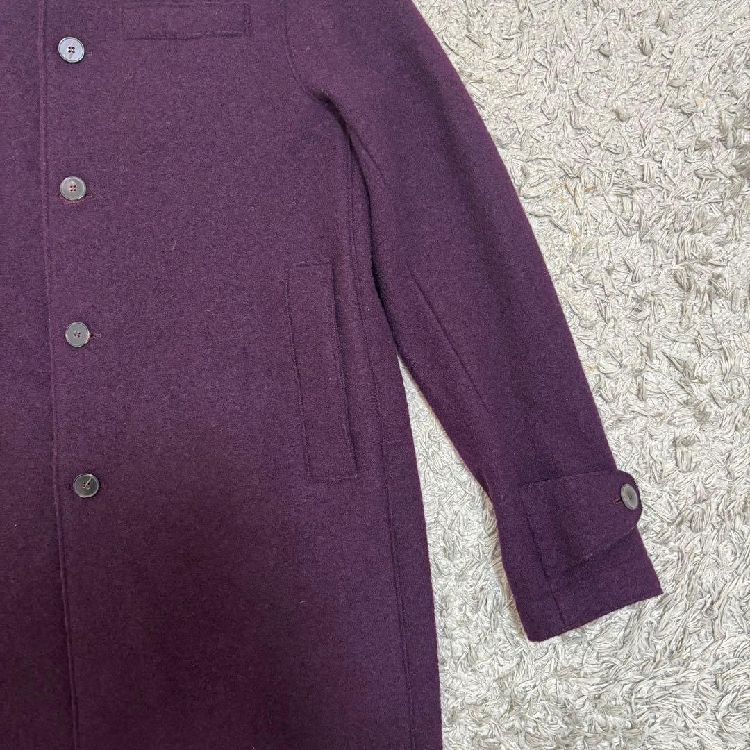 ハリスワーフロンドン　ウールコート　ワインレッド　イングランド　46