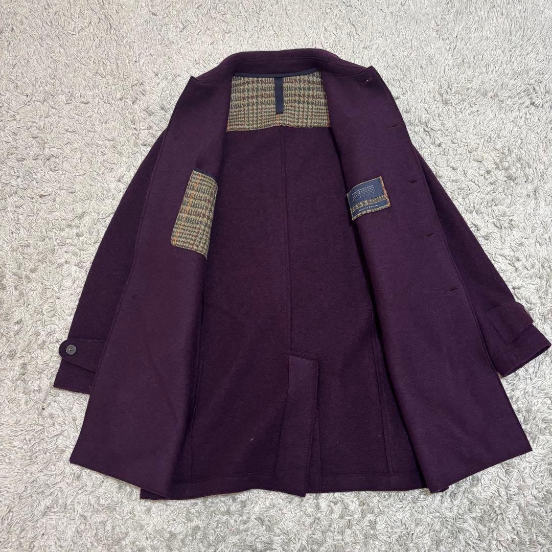 ハリスワーフロンドン　ウールコート　ワインレッド　イングランド　46