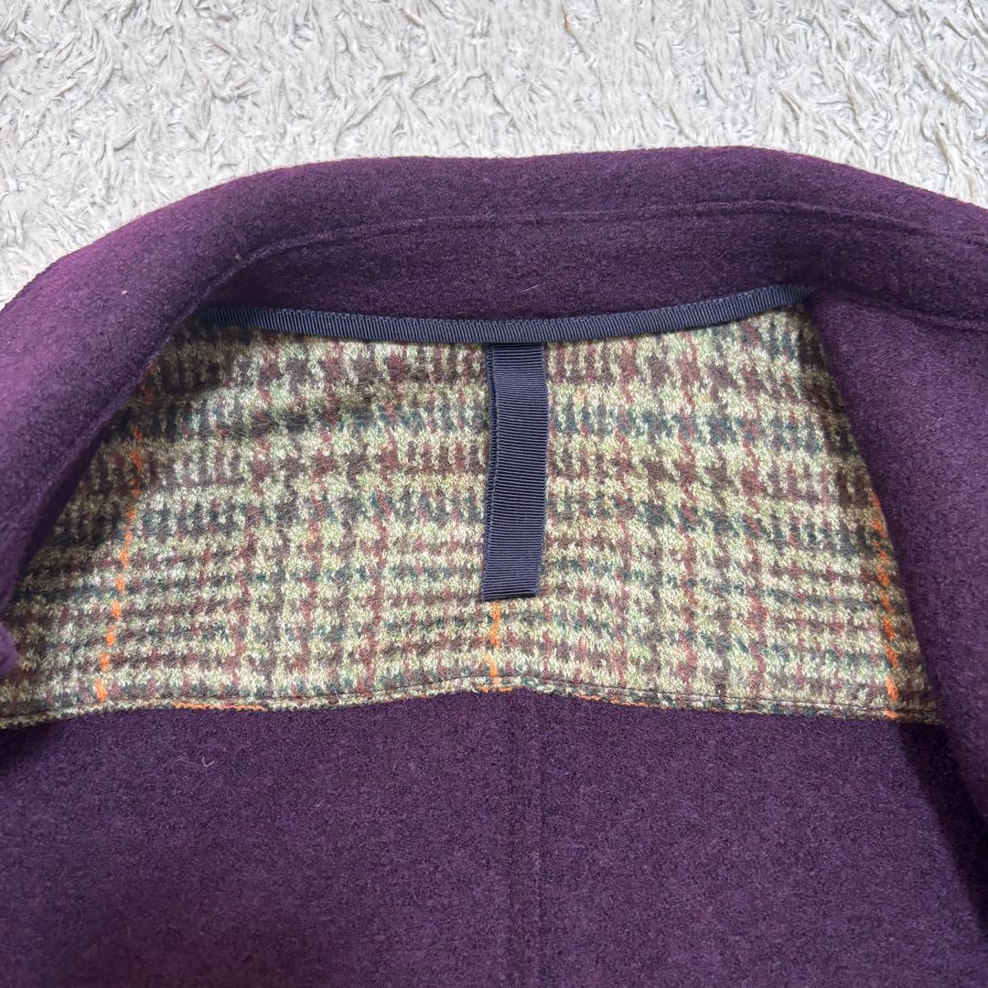 ハリスワーフロンドン　ウールコート　ワインレッド　イングランド　46