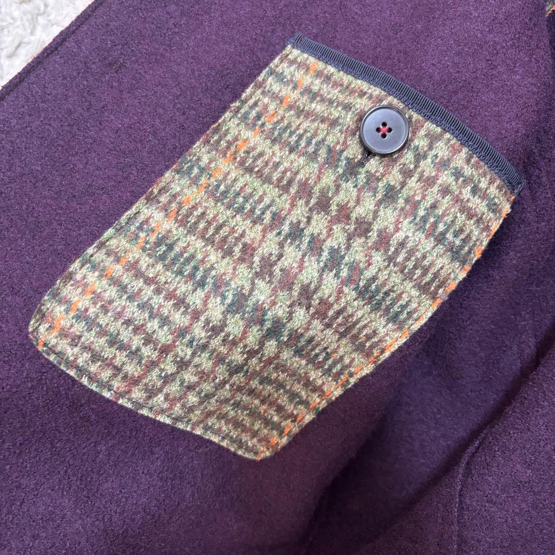 ハリスワーフロンドン　ウールコート　ワインレッド　イングランド　46