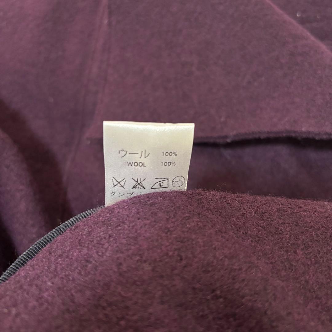 ハリスワーフロンドン　ウールコート　ワインレッド　イングランド　46