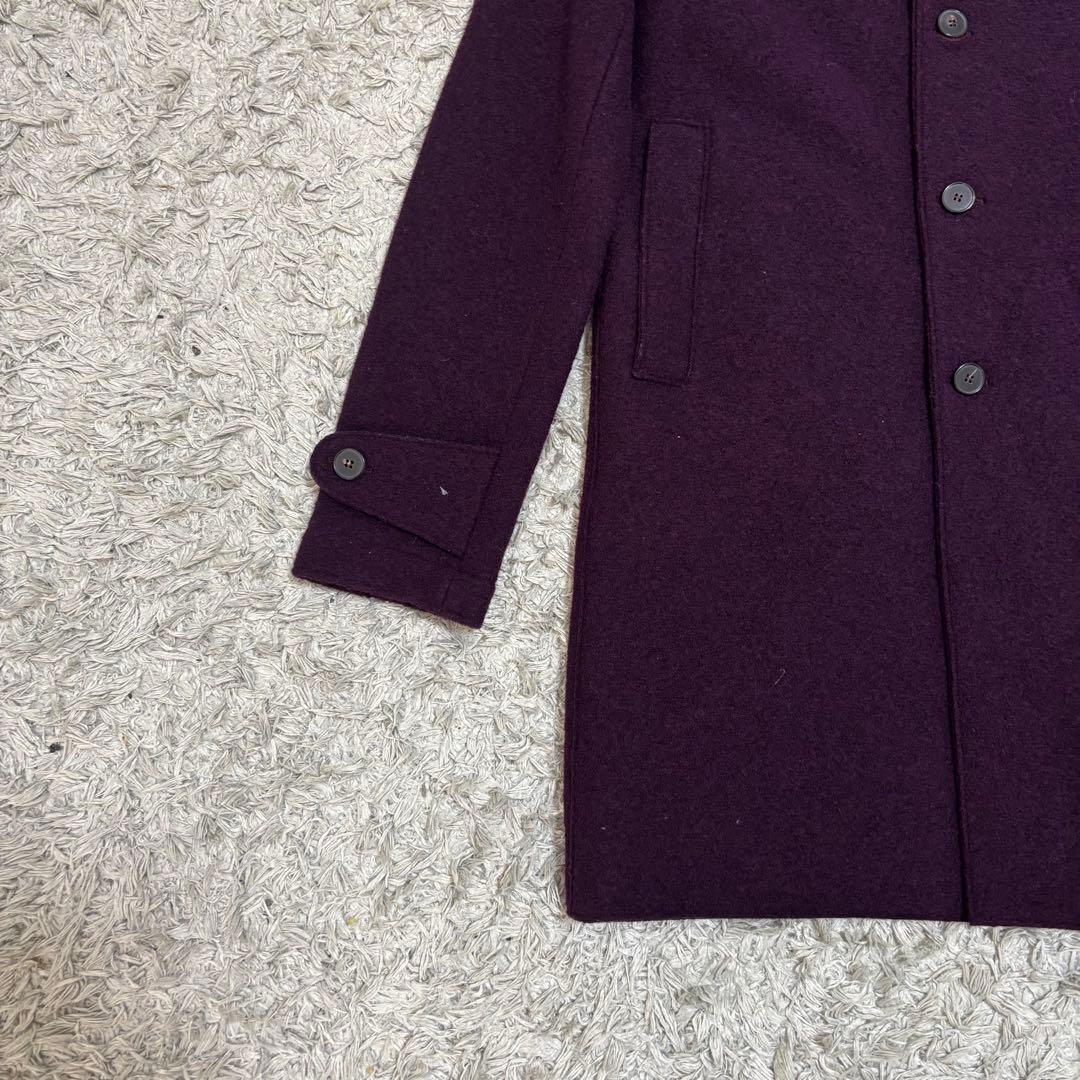 ハリスワーフロンドン　ウールコート　ワインレッド　イングランド　46