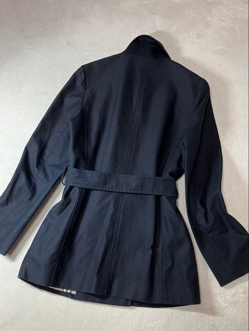 [美品] バーバリーブルーレーベル　トレンチコート　ハーフコート　裏ノバチェック